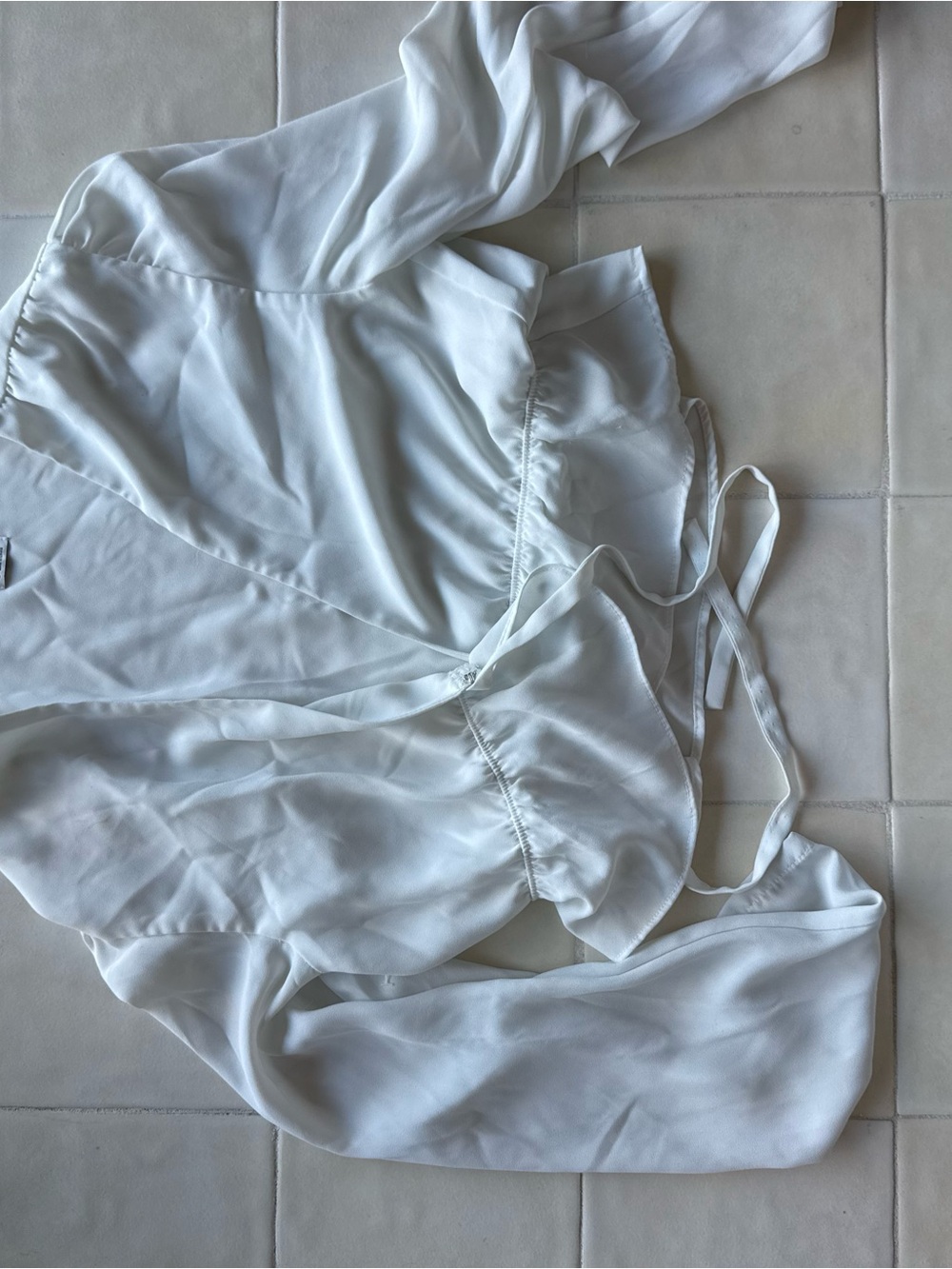 Sunday Best White Satin Wrap Chemise